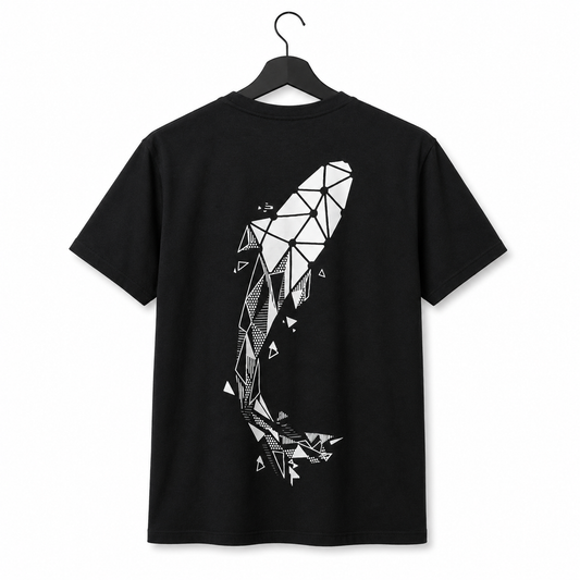T-shirt Pêche Carpe Geometric Black | Connected Carper