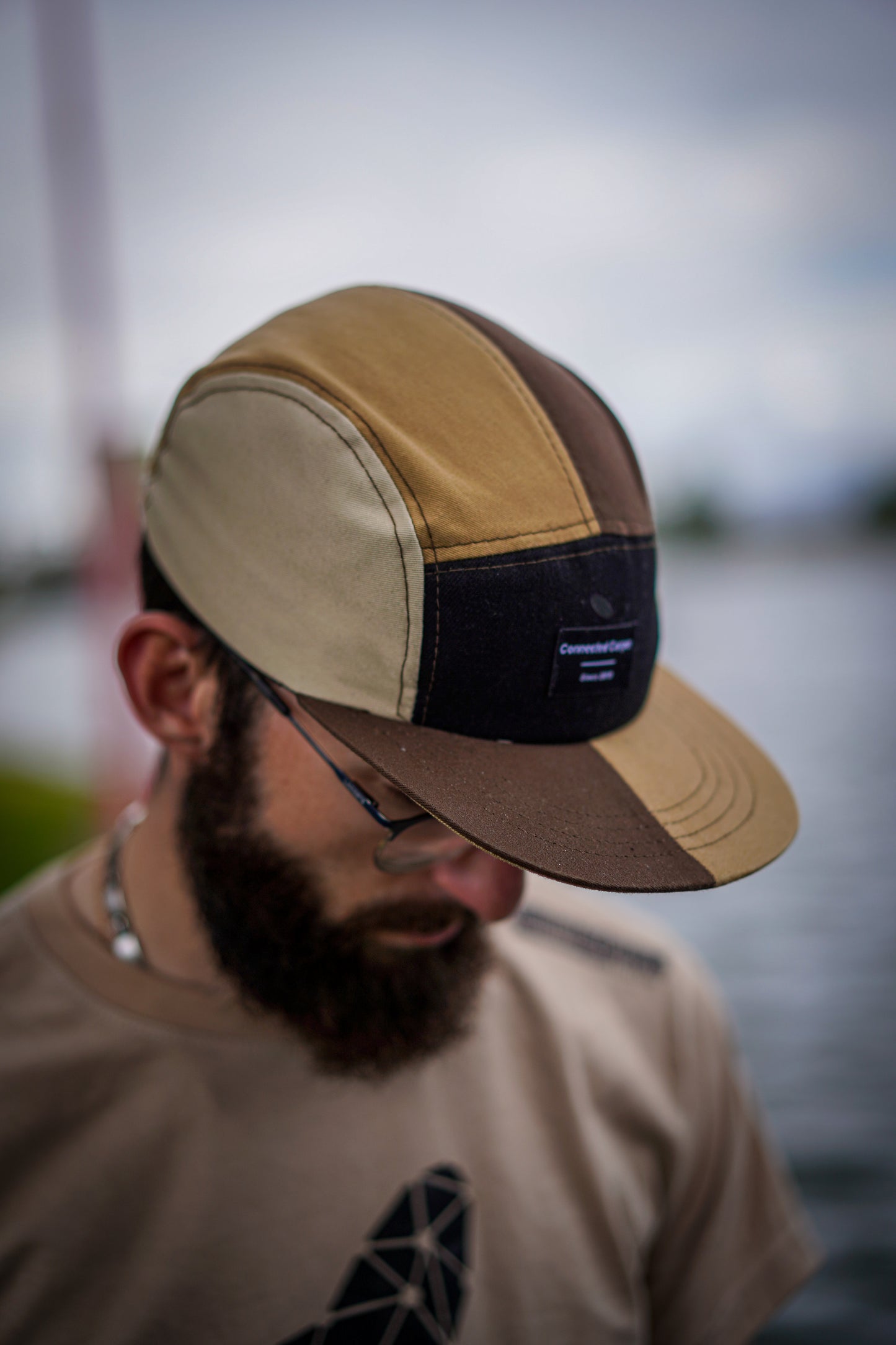 Casquette 5 panels Sable