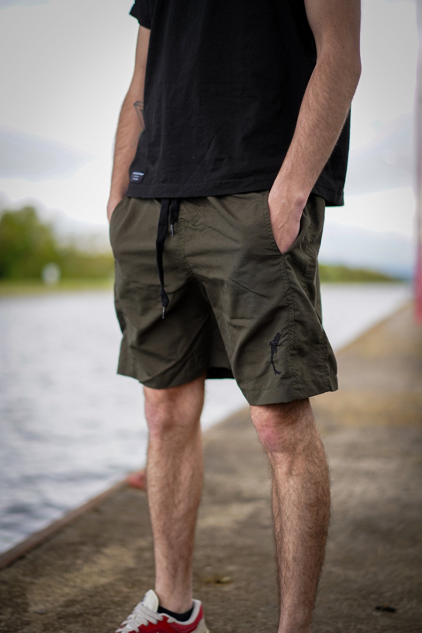 Short de bain Kaki