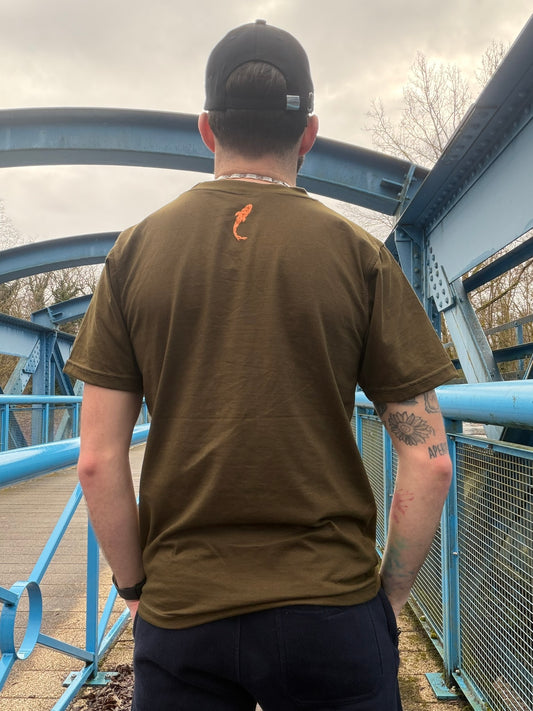 T-shirt Kaki / Orange