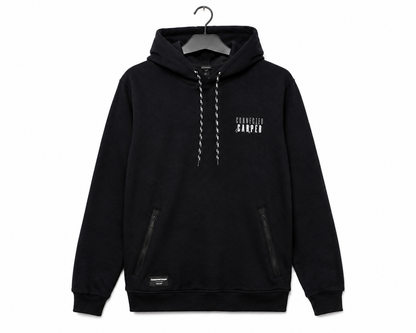 Sweat à Capuche Pêche Carpe Geometric Black | Connected Carper