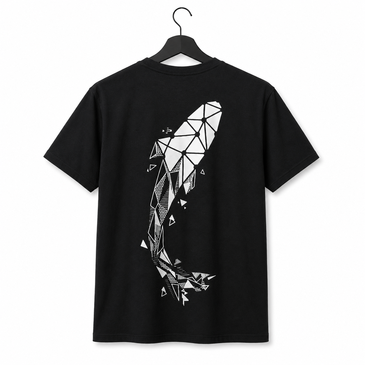 T-shirt Pêche Carpe Geometric Black | Connected Carper