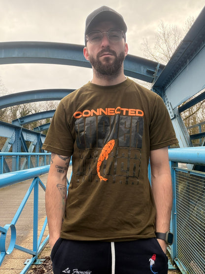 T-shirt Kaki / Orange